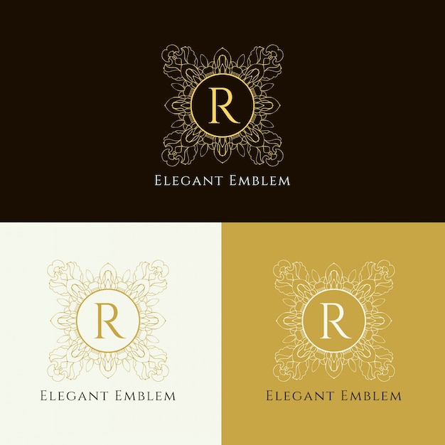 Elegant monogram emblem design