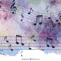 Free vector elegant music notes background