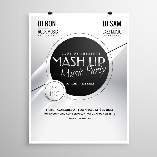 Free vector elegant music party poster