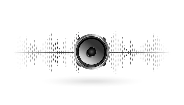 Free vector elegant music speaker and equalizer background design