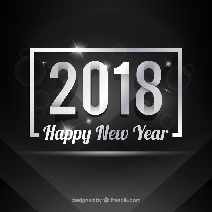 Free Vector elegant new year 2018 background 