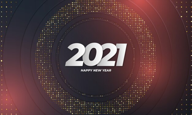 Elegant New Year Card with Abstract Background