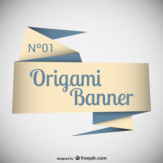 Elegant origami banner template