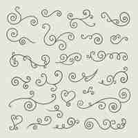 Free vector elegant ornamental elements set