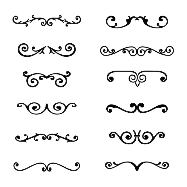 Free vector elegant ornamental elements