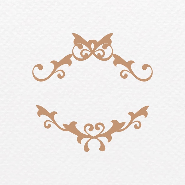 Free vector elegant  ornamental frame bronze