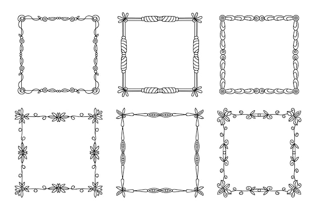 Free vector elegant ornamental frame pack