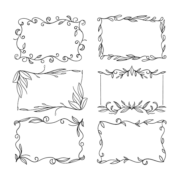 Free vector elegant ornamental frames collection