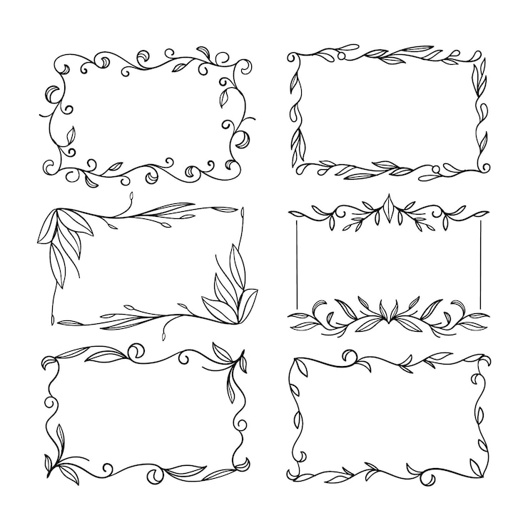 Free Vector elegant ornamental frames collection