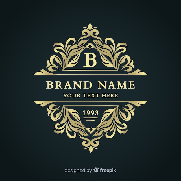 Elegant ornamental logo template