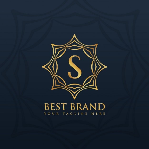 Free vector elegant ornamental logo with the letter s