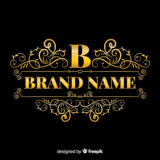 Vettore gratuito elegante logo ornamentale