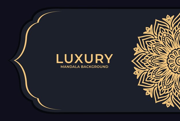 Elegant ornamental mandala background with gold color decoration