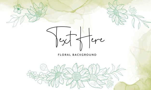 elegant outline floral background design