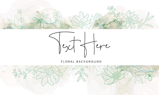 Free vector elegant outline floral background design