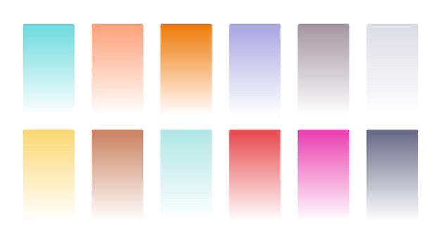 Free vector elegant pastel color soft gradient combination set