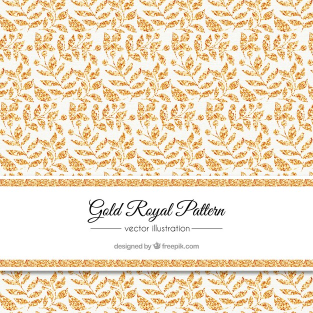 Elegant pattern of golden leaves