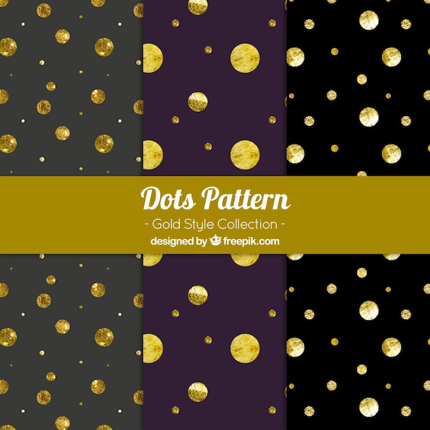 Elegant patterns with golden dots