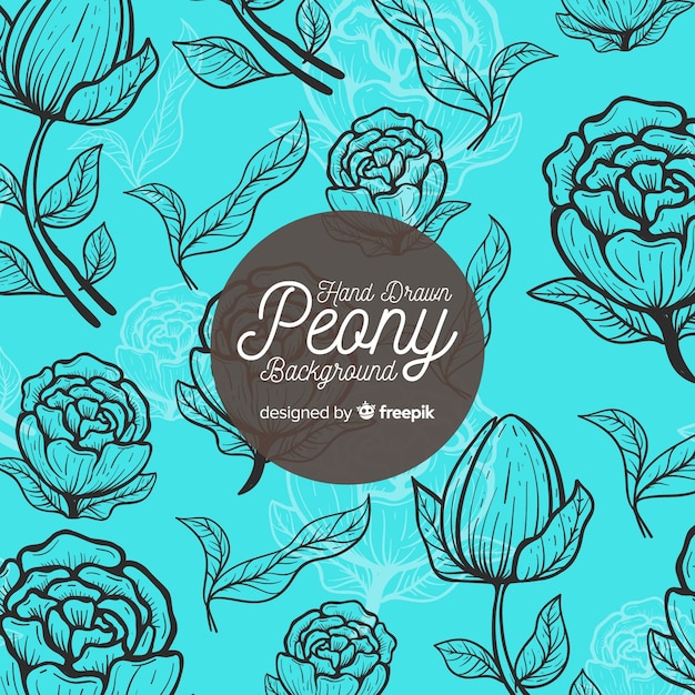 Elegant peony flower background