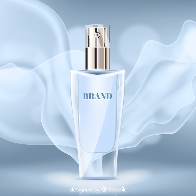 Elegant perfume on abstract background 