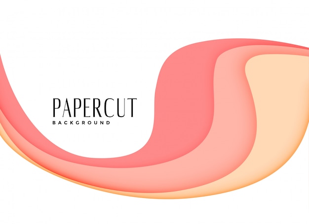 무료 벡터 우아한 분홍색 계층 된 papercut 배경