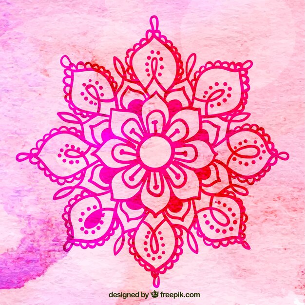 Elegant pink mandala background