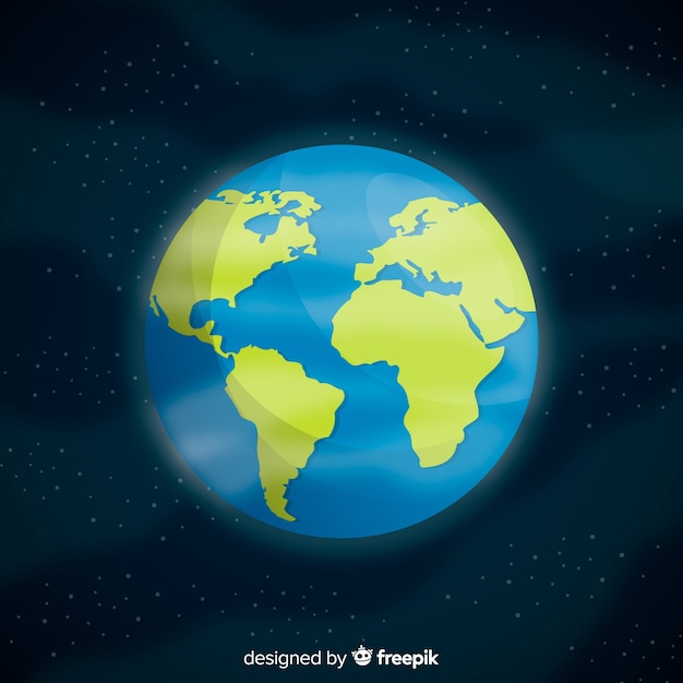 Бесплатное векторное изображение Элегантная концепция планеты земля
