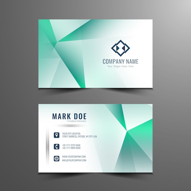 Elegant polygonal business card design