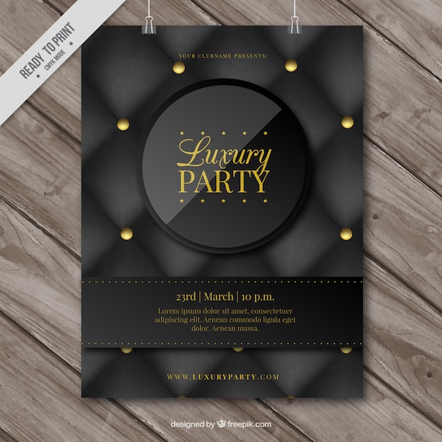 elegant poster of luxurious party