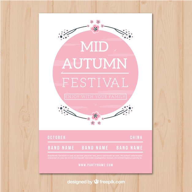 Elegant poster for mid autumn festival