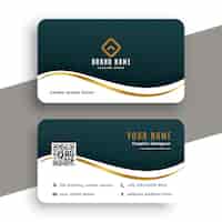 Free vector elegant premium golden business card template