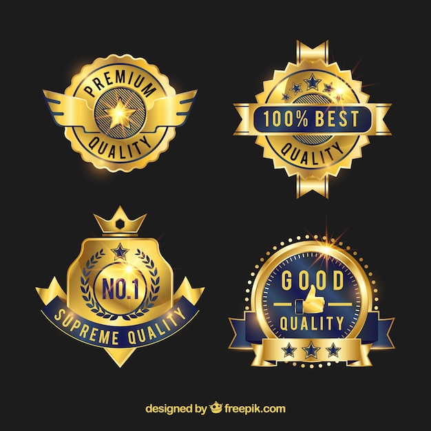 Elegant premium golden stickers