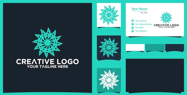 Elegant premium ornament vector logotype symbol and business card