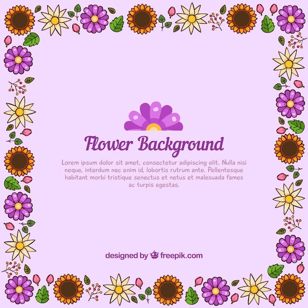 Elegant purple floral background