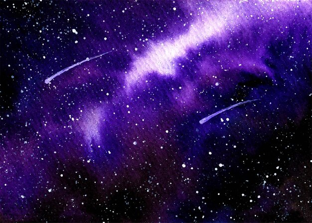 Elegant Purple Watercolor Galaxy Background