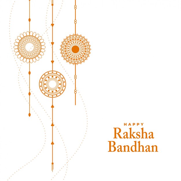 Elegant raksha bandhan festival background with rakhi