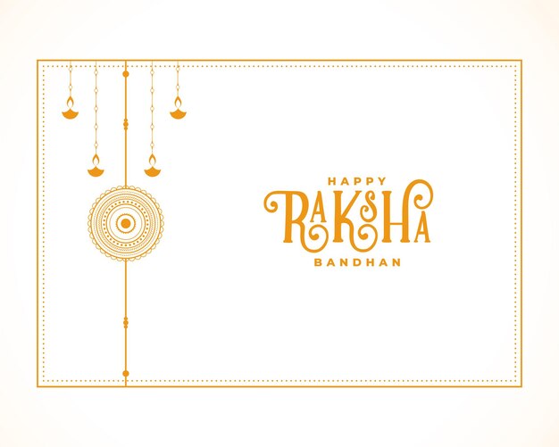 우아한 raksha bandhan 축제 인사말 디자인