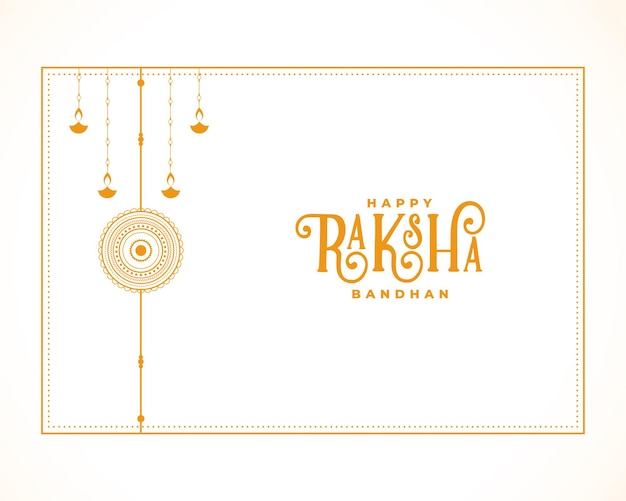 Elegant raksha bandhan festival greeting design