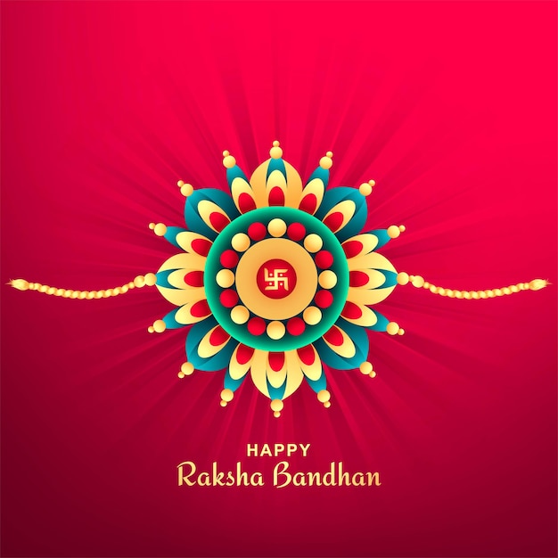 Free vector elegant raksha bandhan greeting card background