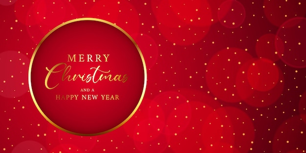 Elegant red and gold christmas banner design