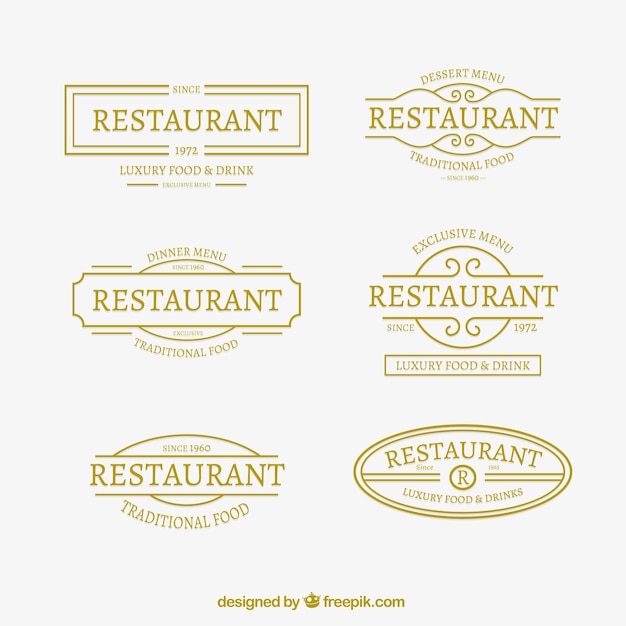 Elegant restaurant logos