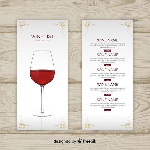 Free vector elegant restaurant menu template