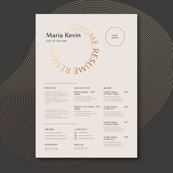 Elegant resume template design