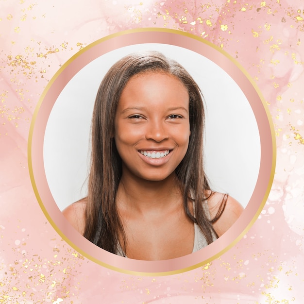 Elegant rose gold tiktok profile picture
