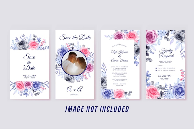 Elegant Rose Pink Wedding Instagram Story Template