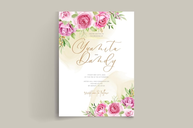 элегантный набор цветочных открыток с розами и пионами