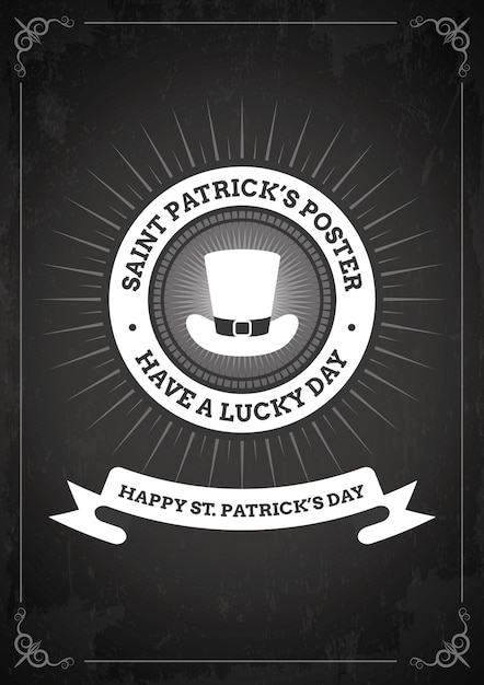 Free vector elegant saint patrick's poster