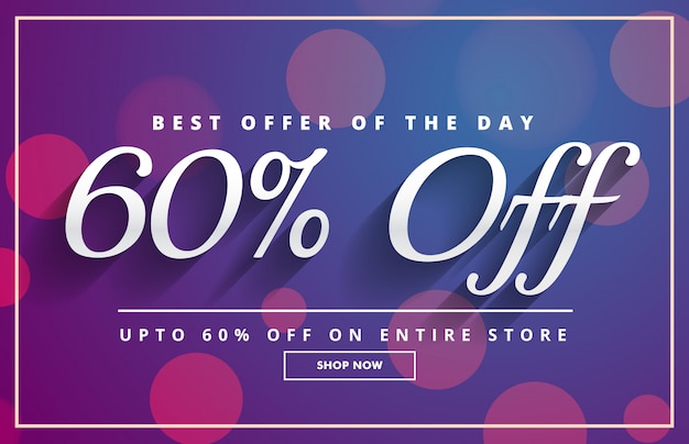 Elegant sale discount voucher template banner design