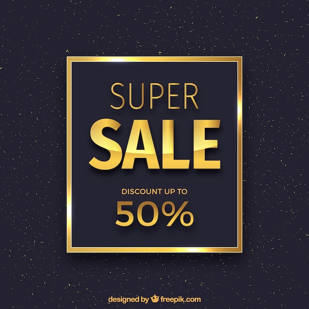 Elegant sale with golden style