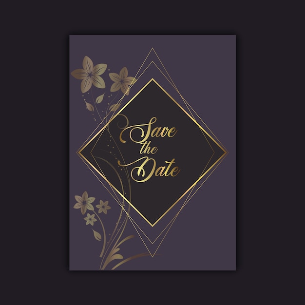 Elegant save the date invitation design